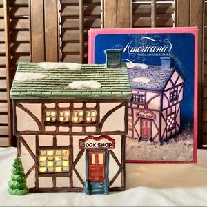 Americana Porcelain Lighted Bookstore